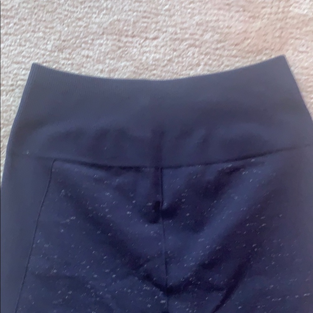 Lululemon Navy Blue Leggings With White Specks View 2